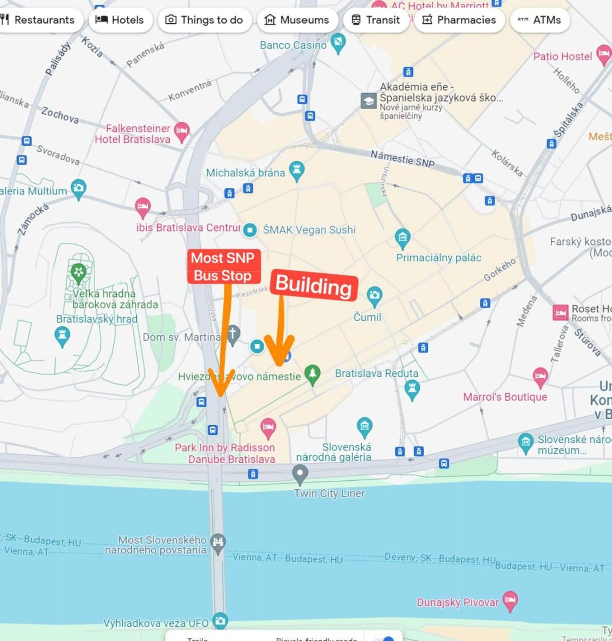 Extralarge Queen Room In The Heart Of Bratislava With Terrace Экстерьер фото